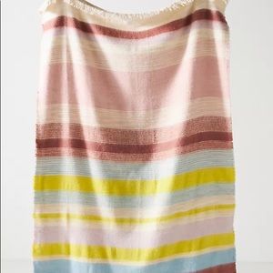 Anthropologie Bright Striped Blanket